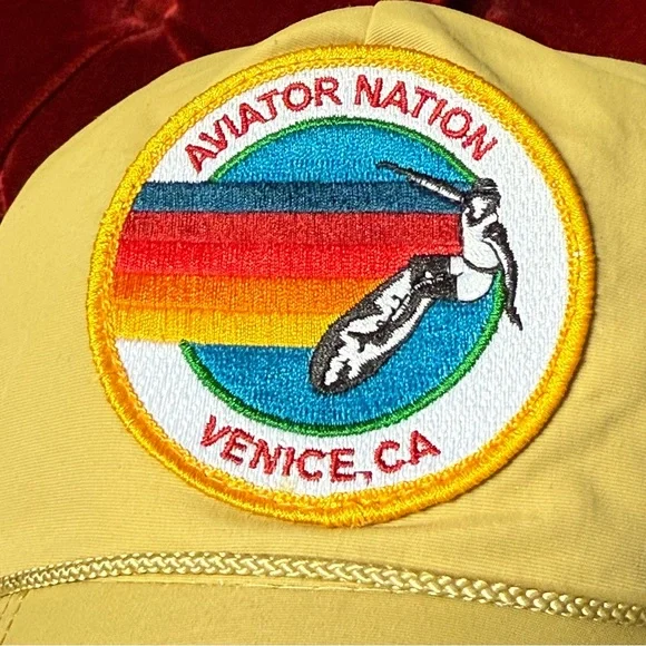 SOLD Aviator Nation - Bundle Tan Hat and Yellow Tank Set - size medium - Picture 6 of 9